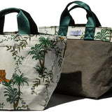 Vintage Tent Fabric with Printed Pattern Bag