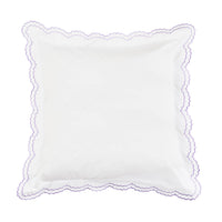 Double Scallop Embroidered Percale Euro Sham Pair