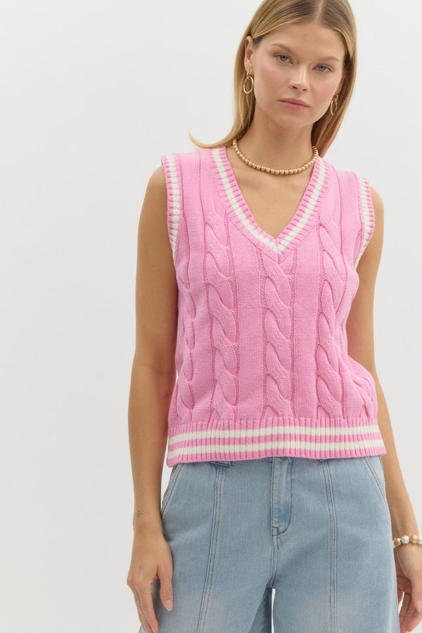 Cableknit Sweater Vest