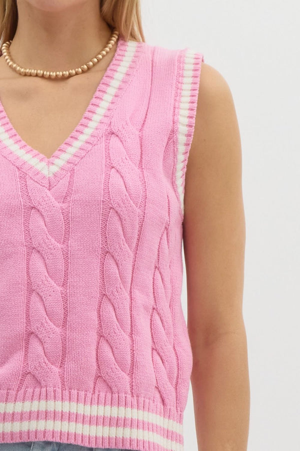 Cableknit Sweater Vest