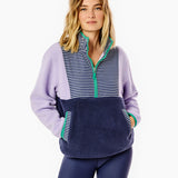 Fleece Everyday Sherpa Outerwear Lavender/Navy Stripe