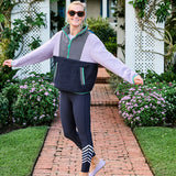 Fleece Everyday Sherpa Outerwear Lavender/Navy Stripe