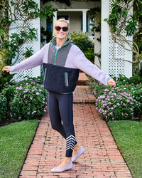 Fleece Everyday Sherpa Outerwear Lavender/Navy Stripe