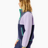 Fleece Everyday Sherpa Outerwear Lavender/Navy Stripe