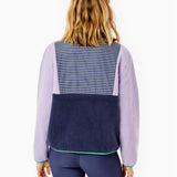 Fleece Everyday Sherpa Outerwear Lavender/Navy Stripe