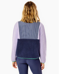 Fleece Everyday Sherpa Outerwear Lavender/Navy Stripe