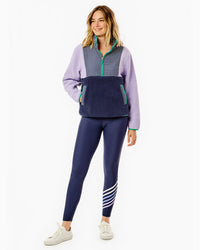 Fleece Everyday Sherpa Outerwear Lavender/Navy Stripe