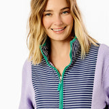 Fleece Everyday Sherpa Outerwear Lavender/Navy Stripe