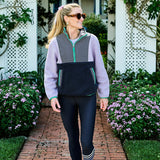 Fleece Everyday Sherpa Outerwear Lavender/Navy Stripe