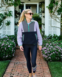 Fleece Everyday Sherpa Outerwear Lavender/Navy Stripe