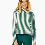 Polished Double Knit Everyother Day Pullover Ivy Cabana Stripe