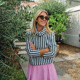 Polished Double Knit Everyother Day Pullover Ivy Cabana Stripe