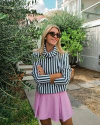 Polished Double Knit Everyother Day Pullover Ivy Cabana Stripe