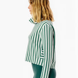 Polished Double Knit Everyother Day Pullover Ivy Cabana Stripe