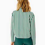 Polished Double Knit Everyother Day Pullover Ivy Cabana Stripe