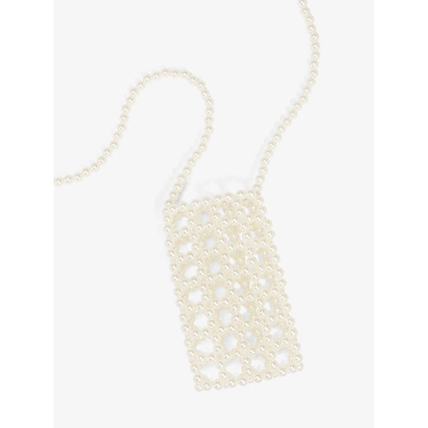 Pearl Mesh Phone Crossbody Bag