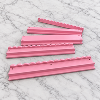 Scalloped Solid Wood Tile Racks with Pushers (Set of 4)