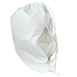 White Seersucker Sling Backpack | Mint