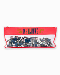 Hot Coral Pagoda Mahjong Bag