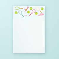 Tennis & Cocktails Pattern Notepad