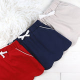 Girls Scallop Skort - Red Twill