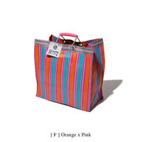 RECYCLED PLASTIC STRIPE BAG - Square