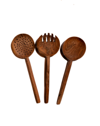 Walnut Long Handle Spoon - Set of 3