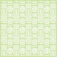 Bamboo Screen Green Square Cotton Tablecover Tablecloth