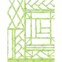 Bamboo Screen Green Square Cotton Tablecover Tablecloth