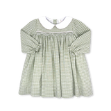 Girls' Michelle Dress Park Green Windowpane