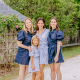 Railroad Mini Wrap - Navy with Kelly by Kate Leigh