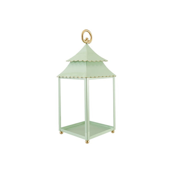 Metal Scalloped Lantern, Mint
