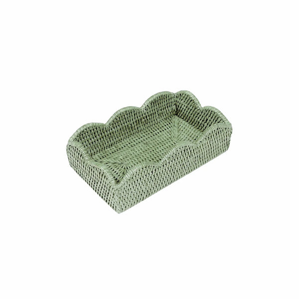 Rattan Scallop Guest Towel Holder