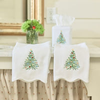 Holiday Scallop Powder Bath Towels