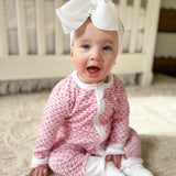 Rosie Pink Sailor Hearts Zip Baby Onesie