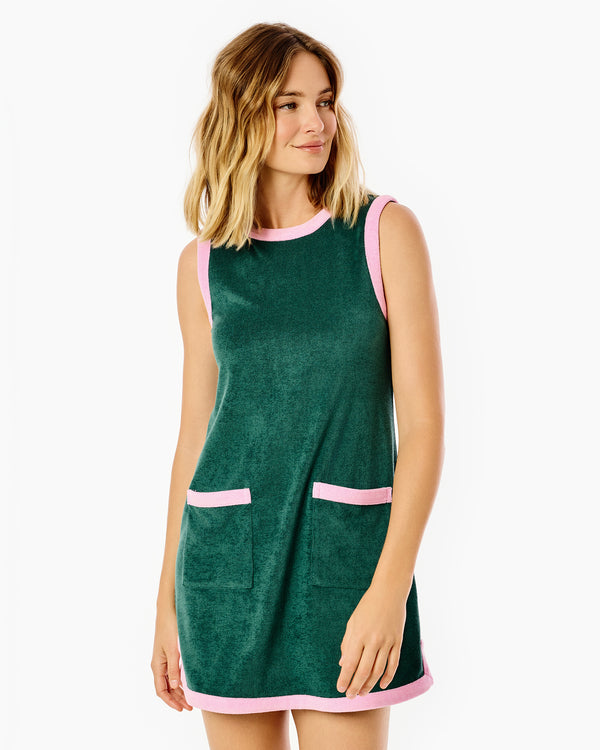Towel Terry Lennon Dress Ivy/Bubblegum