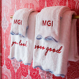 Weezie Scallop Bath Towel - White