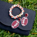 Georgia Ceramic and Gold Beaded Football Bracelet