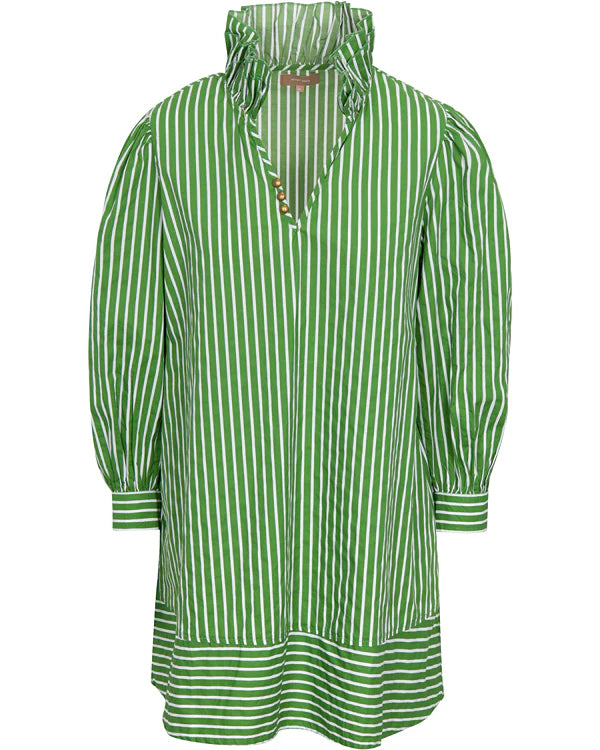 Long Sleeve Elephant Dress Green by Kate Leigh