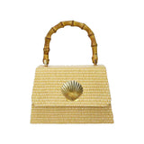 Straw Lulu Bag - Scallop charm