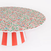 Liberty Red Sweet Meadow Cake Stand
