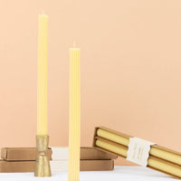 Lemon Sherbet Yellow Table Candles