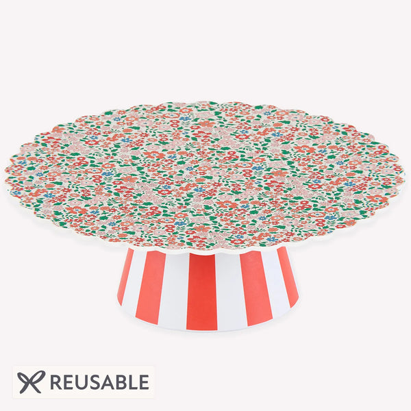 Liberty Red Sweet Meadow Cake Stand
