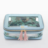 Metallic Light Blue Tile Storage Bag