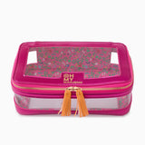 Metallic Pink Tile Storage Bag Mahj