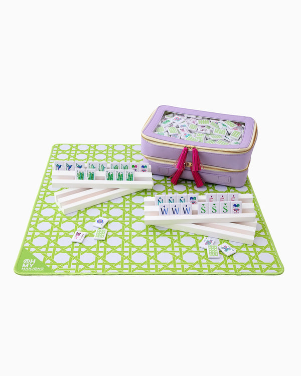Mini Green Cane Mahjong Mat for Games