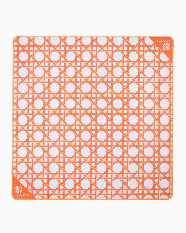 Mini Orange Cane Mahjong Mat for Games