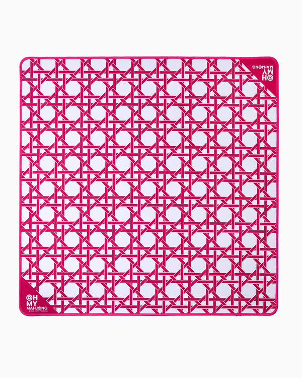 Mini Pink Cane Mahjong Mat for Games