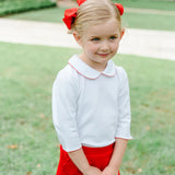 3/4 Sleeve Shirt with Red