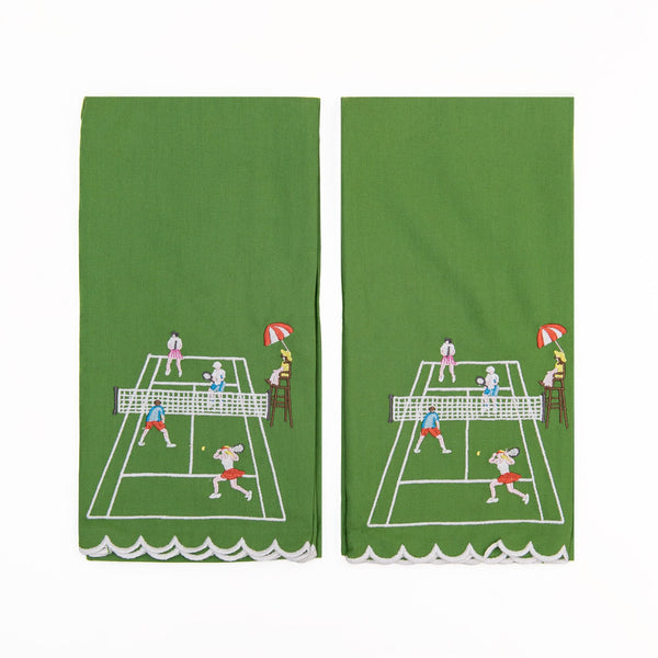 Playing Doubles tea towels